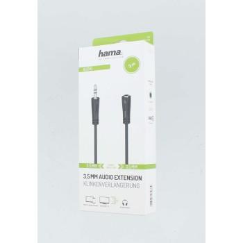 Audio Cable HAMA  3.5 mm jack plug/socket, stereo, 5 m 