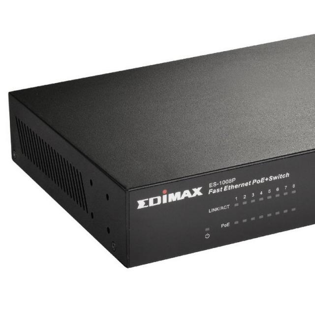 Switch EDIMAX ES-1008P, 8 Ports PoE, 10/100Mbps 
