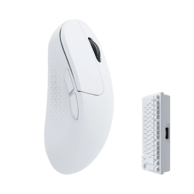 Геймърска Безжична мишка Keychron M3 Mini 4000Hz, Matte White 