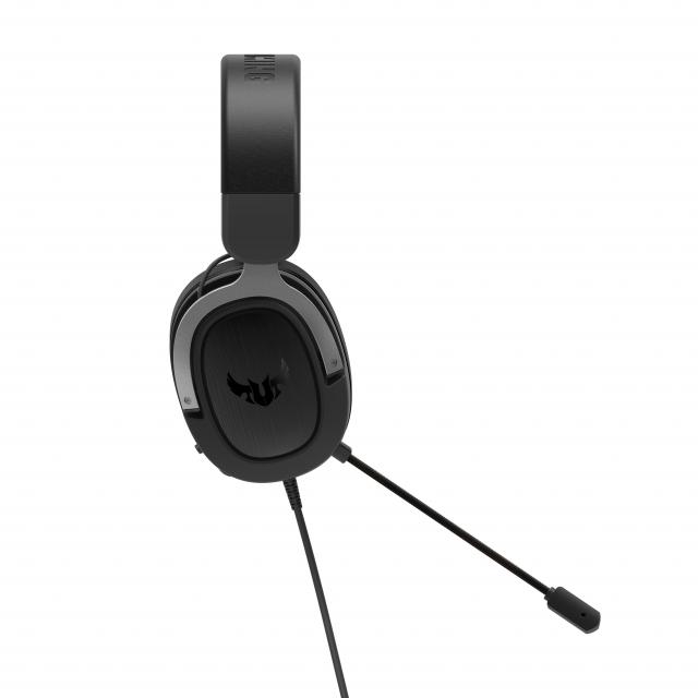 Геймърски слушалки ASUS TUF Gaming H3 Gun Metal, 7.1 Virtual Surround Sound 
