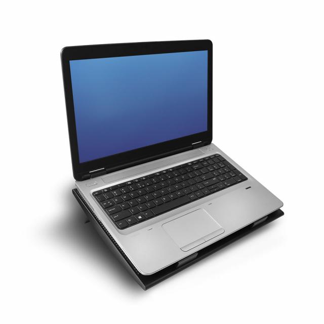 Laptop cooling stand, up to 17", adjustable height (2 positions), 4-port hub 