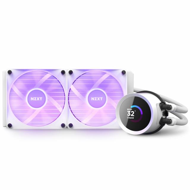 AIO Liquid Cooler NZXT Kraken 240 RGB White, LCD Display 