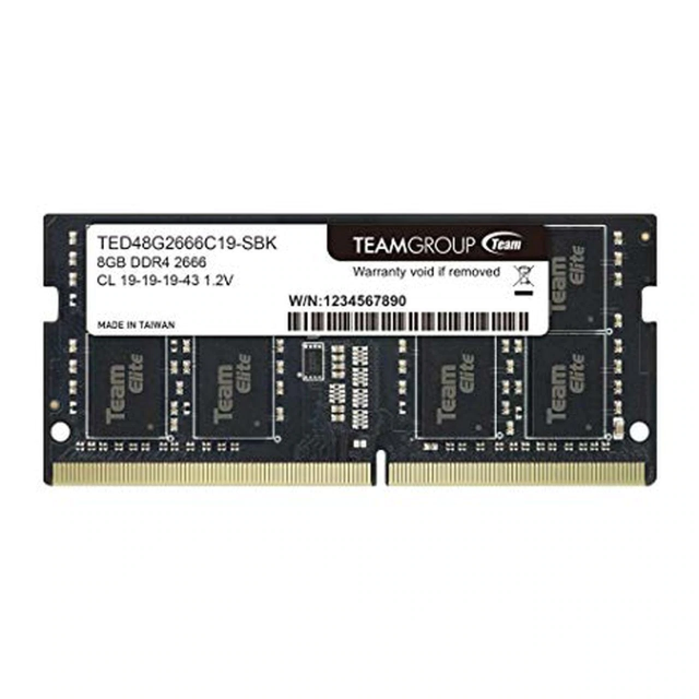 Memory Team Group Elite DDR4 SO-DIMM 8GB 2666MHz CL19-19-19-43 1.2V TED48G2666C19-S01