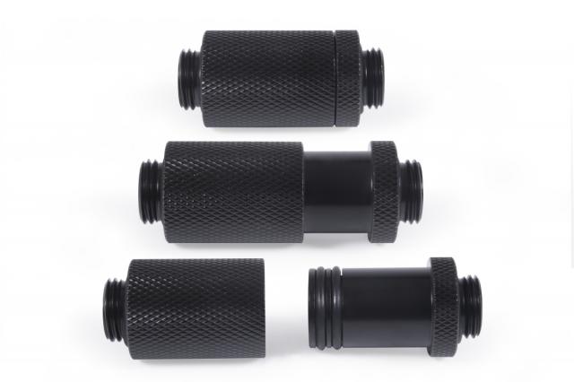 D-Plug Alphacool ES, 31.5mm, G1/4 AG auf G1/4 AG, Черен мат 