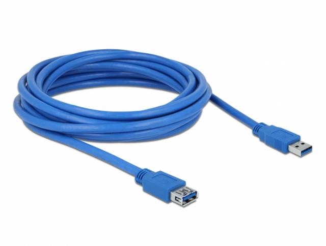 Delock Extension cable USB 3.0 Type-A male > USB 3.0 Type-A female 5 m blue 