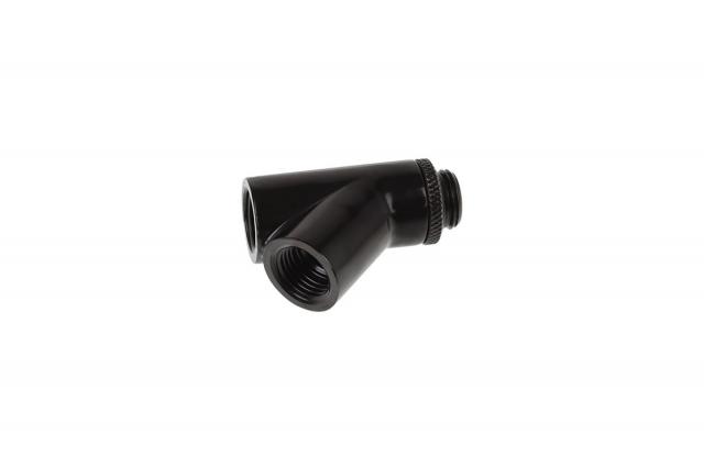 Alphacool Eiszapfen Y-connector 45° rotatable G1/4 outer thread to 2x G1/4 inner thread - deep black 