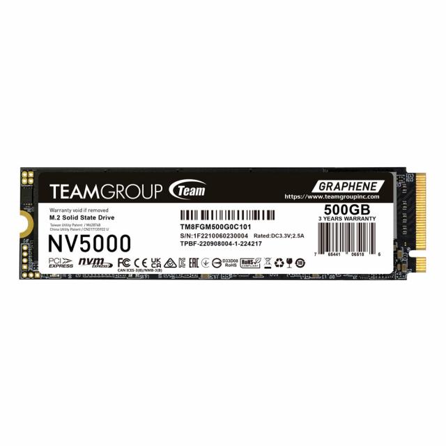 SSD Team Group NV500, M.2 2280 NVMe, 500GB, PCI-e 4.0 x4 