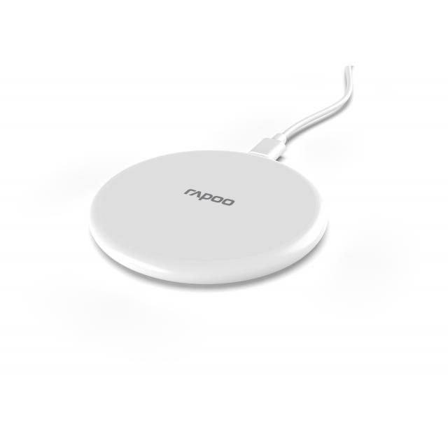 Wireless Charger for Smartphones RAPOO XC105, Qi, 5W/7.5W/10W, White
