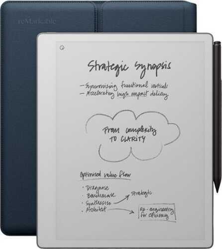 Таблет reMarkable Paper Pure 10.3” Paper Tablet, в комплект с Marker Plus и калъф Sleeve Folio Ocean Blue 