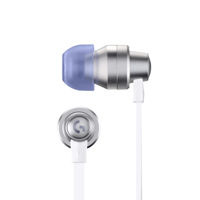 Gaming Earphone Logitech G333 In-ear, 3.5 mm + USB-C adapter, White 