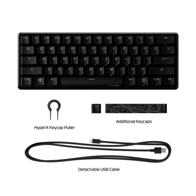 Gaming mechanical keyboard HyperX Alloy Origins 60, HyperX Red Switch 
