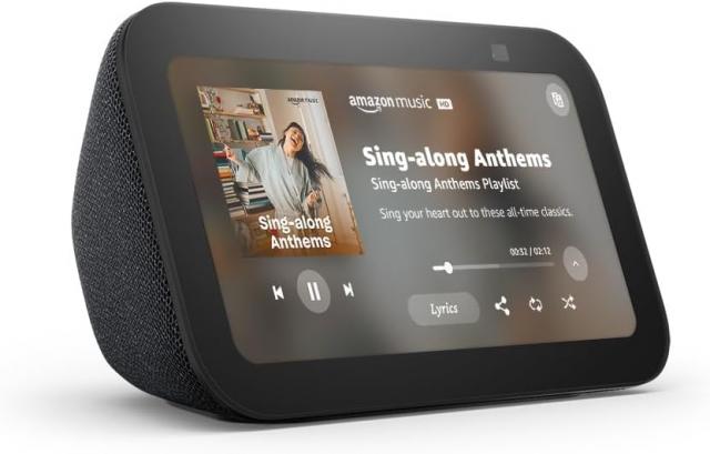 Смарт тонколона Amazon Echo Show 5, Gen 3, сензорен екран, гласов асистент, черен 