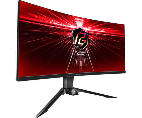 Gaming Monitor ASRock PG34WQ15R2B, 34" UHD (3440 x 1440) VA 1500 Curved 