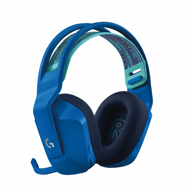 Геймърски слушалки Logitech G733 Blue Lightspeed Wireless RGB, Микрофон, Сини 