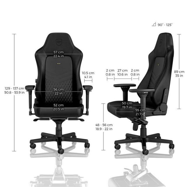 Gaming Chair noblechairs HERO Real Leather - Black 