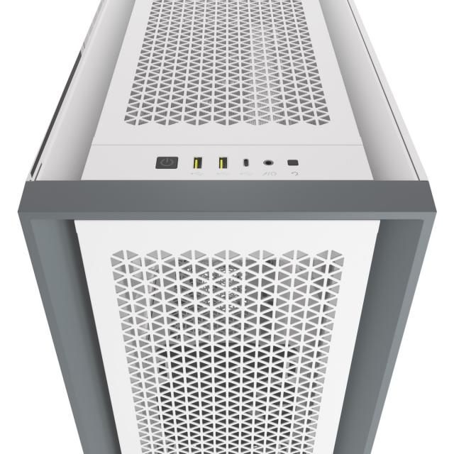 Case Corsair 5000D Airflow Mid Tower, Tempered Glass, White 