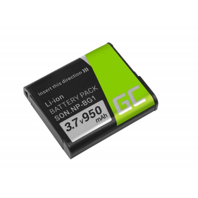 Mobile battery GREEN CELL NP-BG1, for Sony DSC H10 H20 H50 HX5 HX10 T50 W50 W70, 3.7V, 950mAh