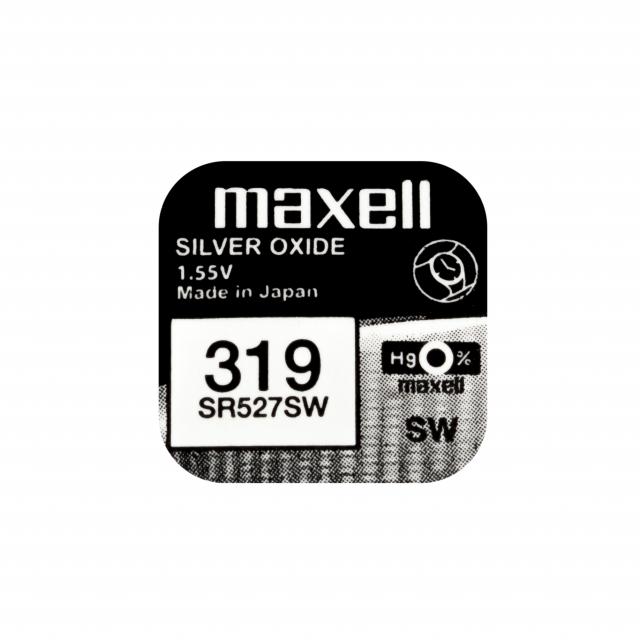 Button Battery Silver MAXELL SR527 SW 1.55V /319/  1.55V 
