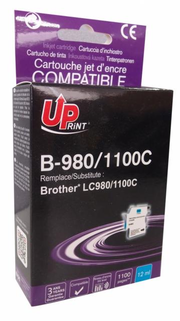 Мастилница UPRINT LC980/1100 BROTHER, Cyan 