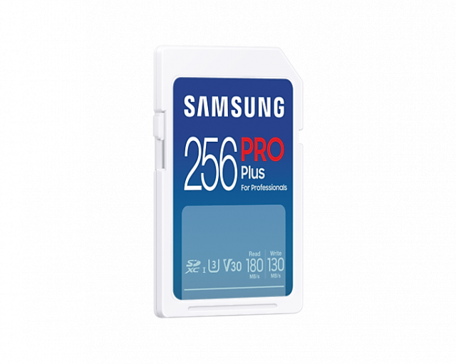 Карта памет Samsung PRO Plus, SD Card, 256GB, Бяла 