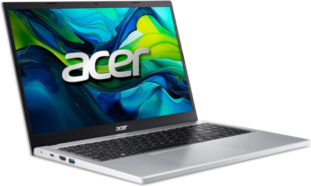Лаптоп Acer Aspire Go 15 AG15-32P-362S - 15.6" FHD IPS, Intel Core 3 N355, 2x8GB DDR5, 512GB SSD, Free DOS 