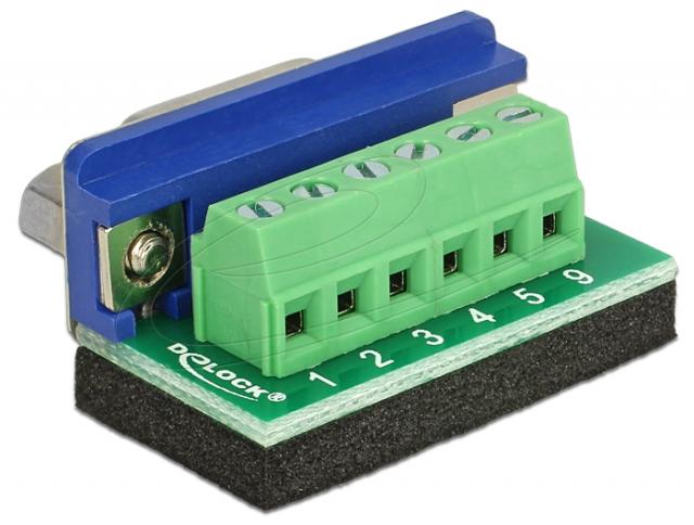 Delock Terminal block > D-Sub 9 pin female 