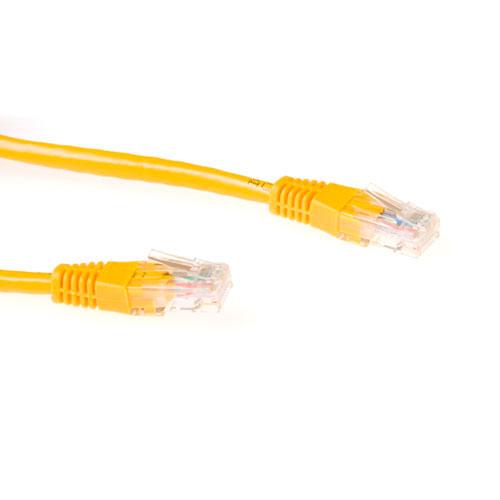 Мрежов пач кабел Ewent UTP CCA, CAT 6, RJ-45 - RJ-45, 3 m, Жълт, булк опаковка