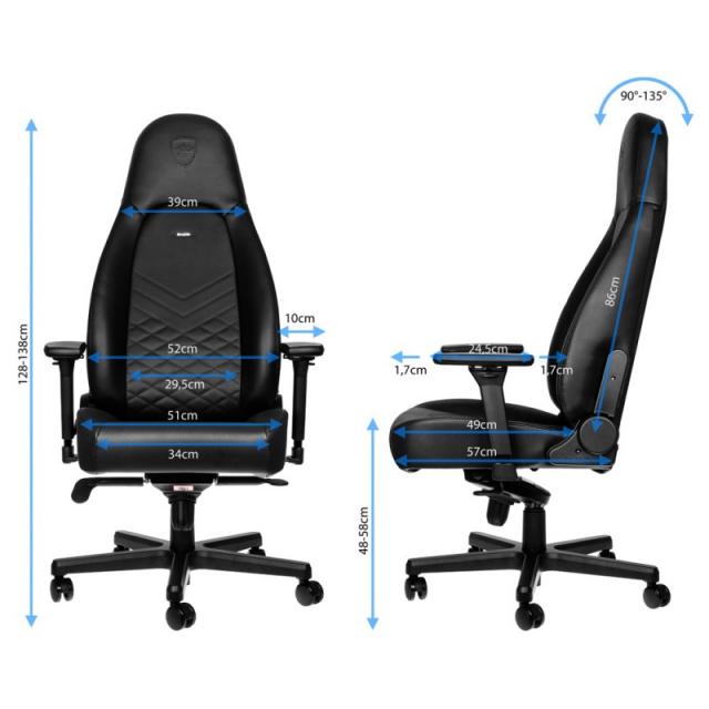 Геймърски стол noblechairs ICON, Black 