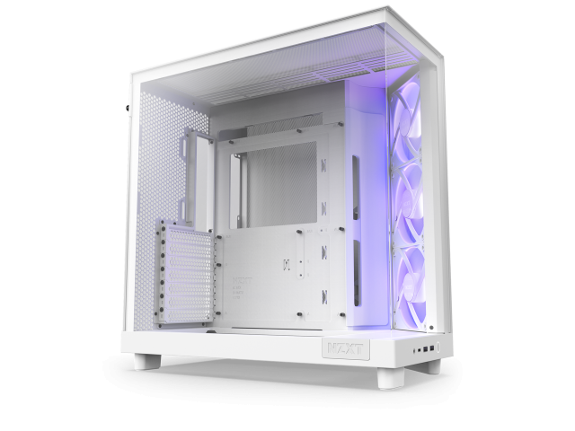Кутия NZXT H6 Flow RGB Matte White - Middle Tower 
