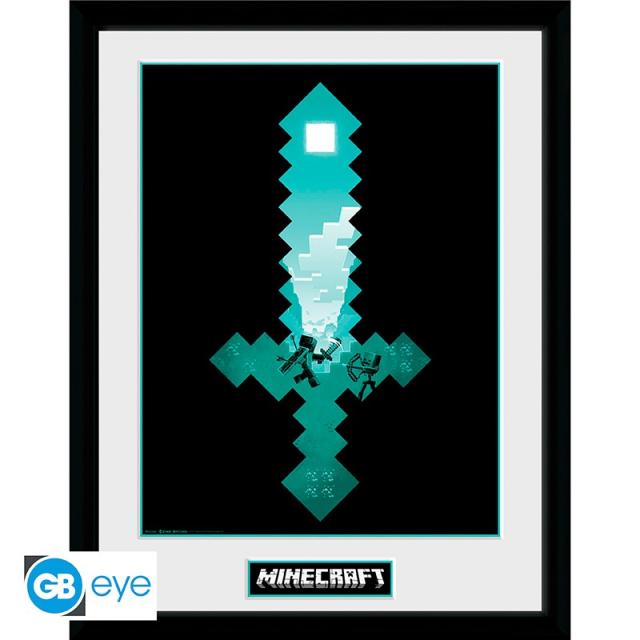 GBEYE MINECRAFT - Framed print "Diamond Sword" (30x40)