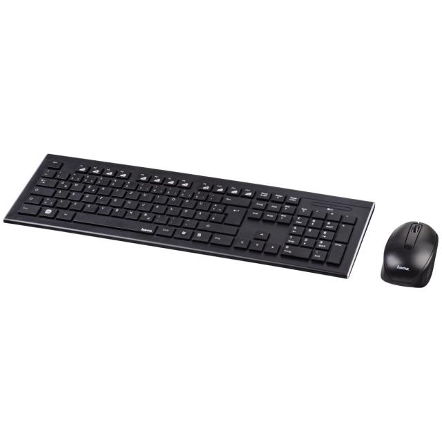 Hama "Cortino" Wireless Keyboard/Mouse Set, black