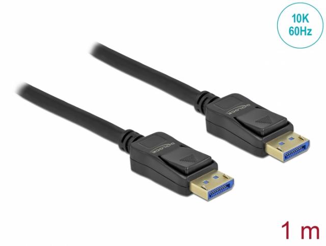 Delock Cable DisplayPort 2.0 male > DisplayPort male 10K 1 m 
