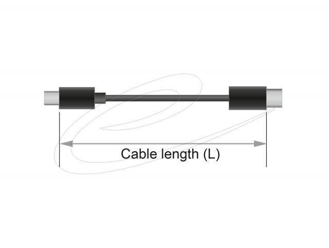 Delock USB 2.0 cable Type-C to Type-B 2 m, Black 