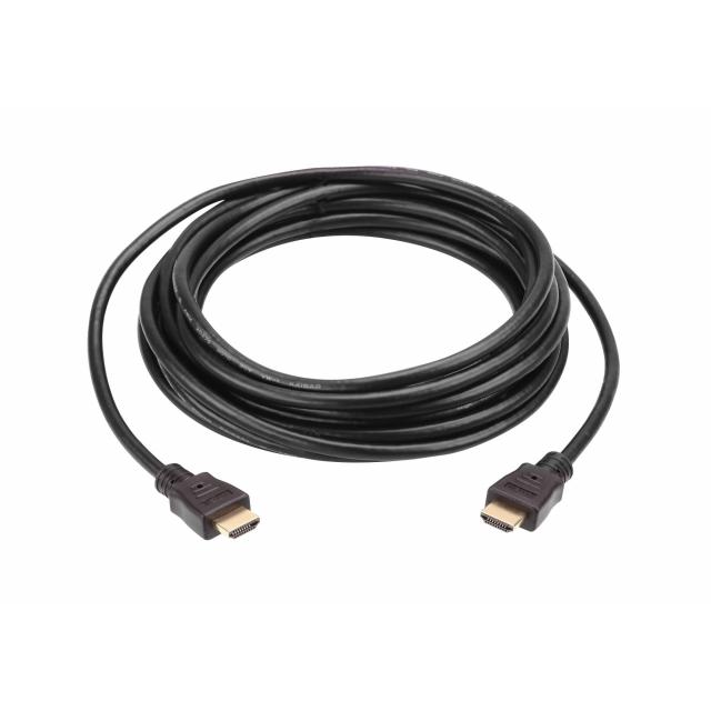 Кабел ATEN 2L-7D15H, HDMI мъжко - HDMI мъжко, с Ethernet, 4K, 15 м, позлатени конектори, Черен