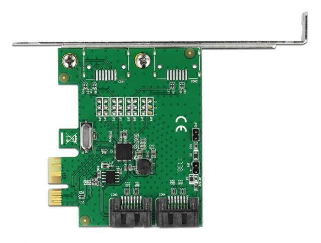 Карта Delock, PCI Express x1 към 2 port SATA, RAID 