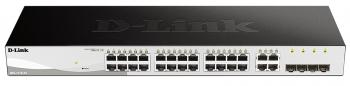 24-port 10/100/1000 Gigabit Smart Switch including 4 Combo 1000BaseT/SFP, DGS-1210-24