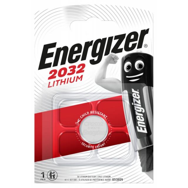 Lithium Button Battery ENERGIZER CR2032 3V 1pc./1pc./
