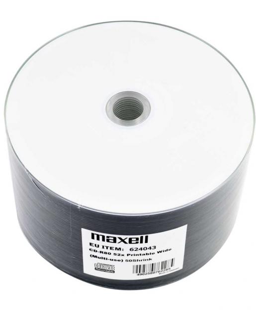 CD-R80 MAXELL 25 pk PRINTABLE 52 speed cake box 