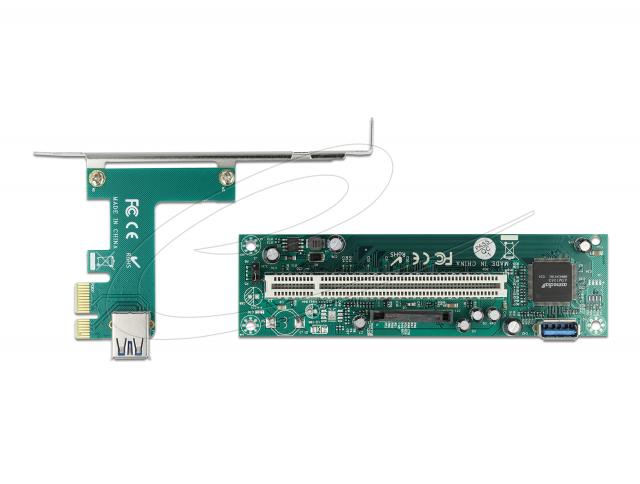 Delock Riser card PCI Express Card x 1 към 1 x PCI 32 Bit Slot с кабел 60 cm 