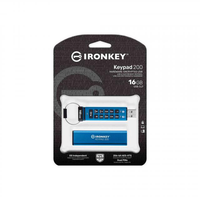 USB памет KINGSTON DataTraveler Max, 16GB, USB-A, Клавиатура за ПИН 