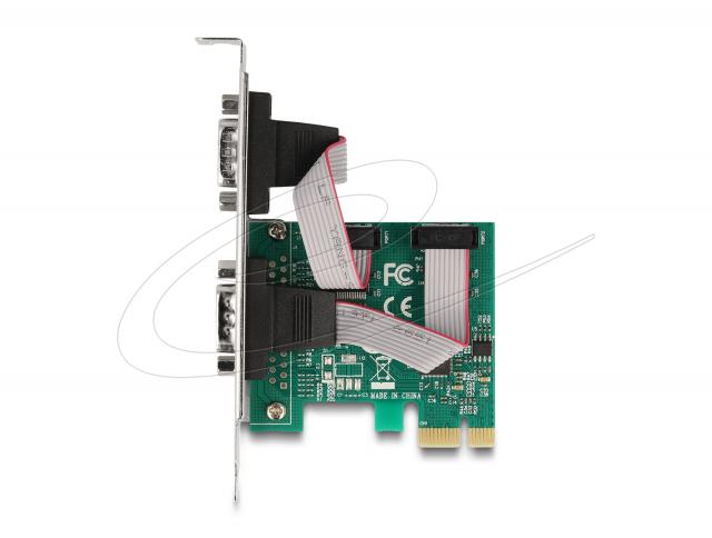 Delock PCI Express х 1 карта към 2 x сериен порт RS-232 мъжки, Low Profile 