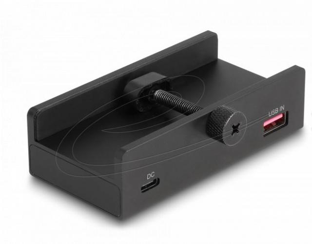 Външен USB Хъб, 3-порта, 5 Gbps, 2 x USB-A, 1 x USB-C, четец на карти с 2 слота 