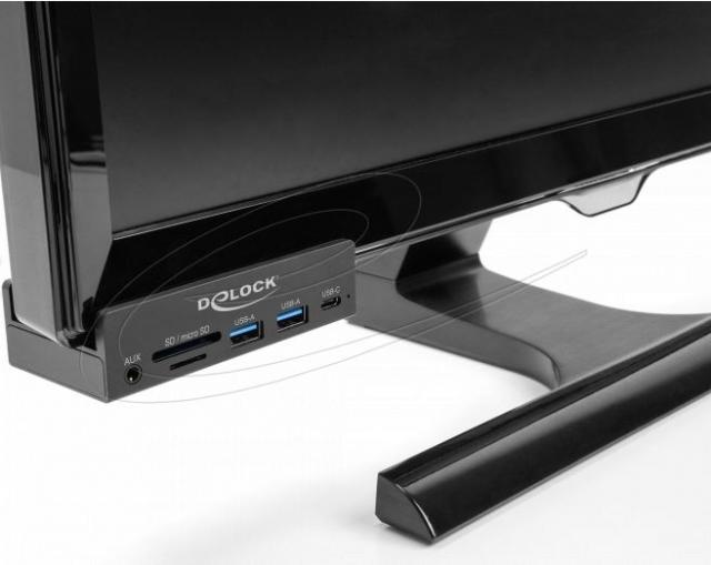 Външен USB Хъб, 3-порта, 5 Gbps, 2 x USB-A, 1 x USB-C, четец на карти с 2 слота 