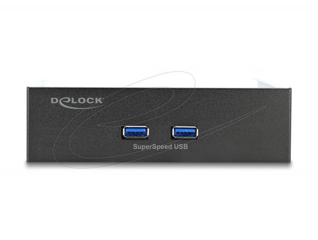 Delock Преден панел за кутия за 5.25″ с 2 x USB 5 Gbps Type-A 