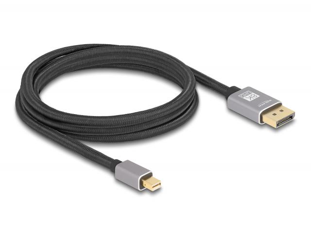 Delock Кабел Mini DisplayPort към DisplayPort, 8K, 60 Hz, 2 m 