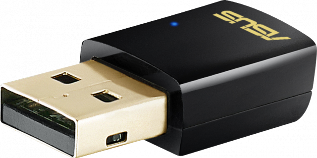Безжичен USB Адаптер ASUS USBAC51, DualBand WirelessAC600 WiFi