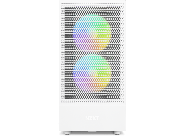 Case NZXT H5 Flow RGB Matte White, Mid-Tower 