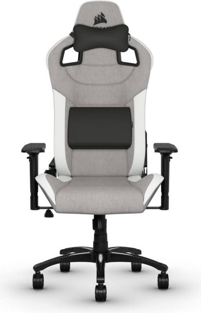 Геймърски стол Corsair T3 RUSH - Fabric Grey/White 