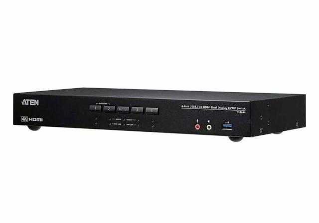 4-Port USB 3.0 4K HDMI Dual Display KVMP Switch 