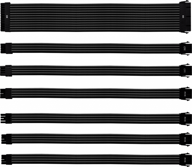 Cooler Master Colored Extension Cable Kit, Black 